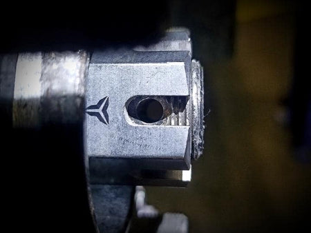 Titanium Works axle hardware finish detail