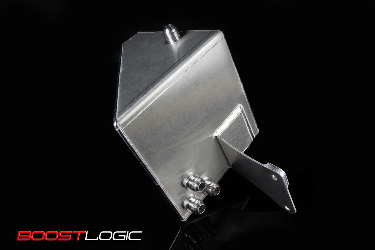 Boost Logic front surge tank showing -10AN side fittings