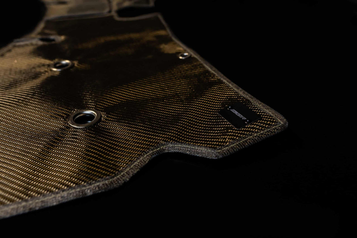 Boost Logic firewall shields fitted to R35 GT-R firewall