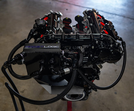 Boost Logic Ultimate Engine Breathing System catch can for Nissan R35 GTR