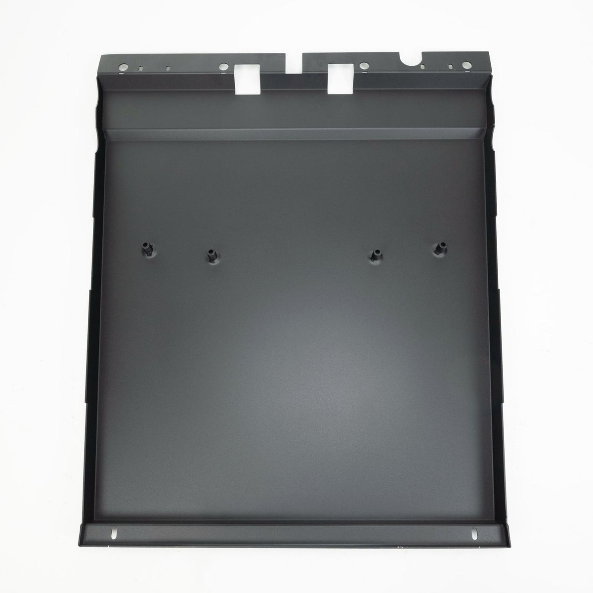 Split Second R35 engine belly pan textured black powdercoat finish