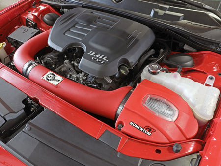 aFe Challenger/Charger Cold Air Intake 51-72201-R — installed view