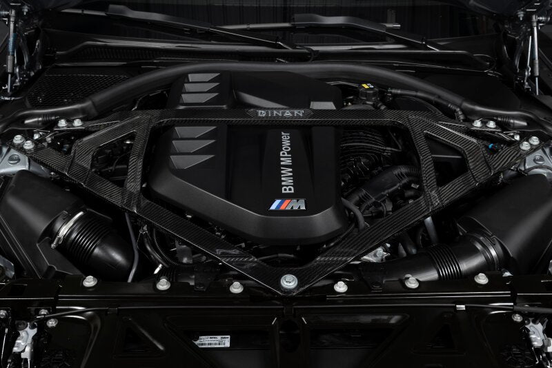 Dinan Gloss Carbon Front Strut Tower Brace — BMW G8X M2/M3/M4