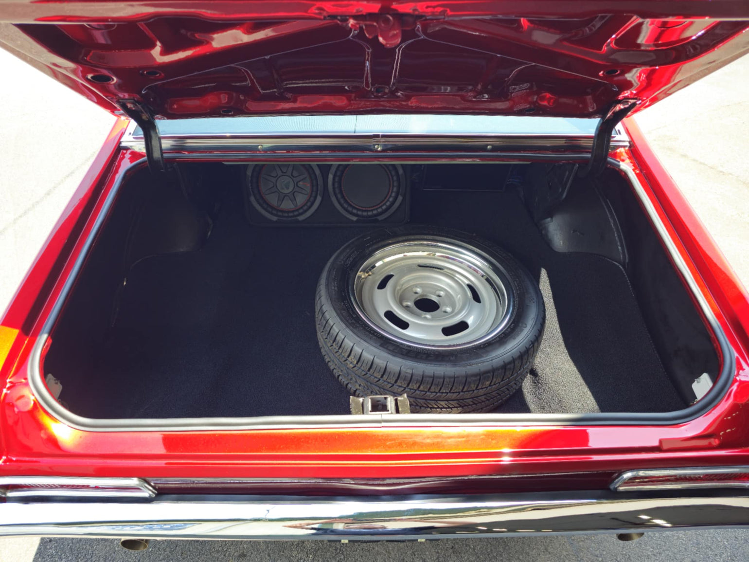 Finished trunk in the 1970 Chevrolet Nova restomod