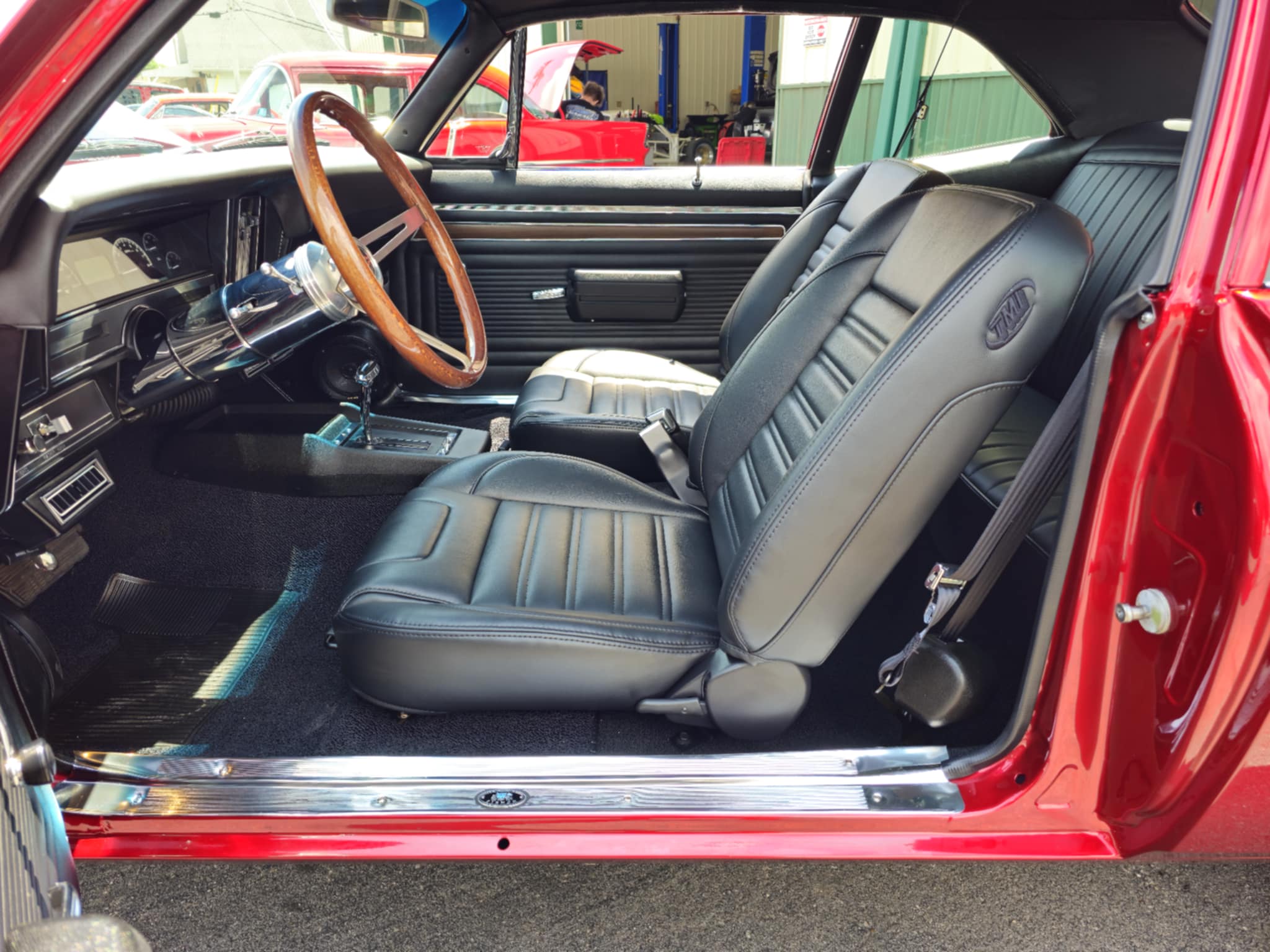 Finished front interior in the 1970 Chevrolet Nova restomod