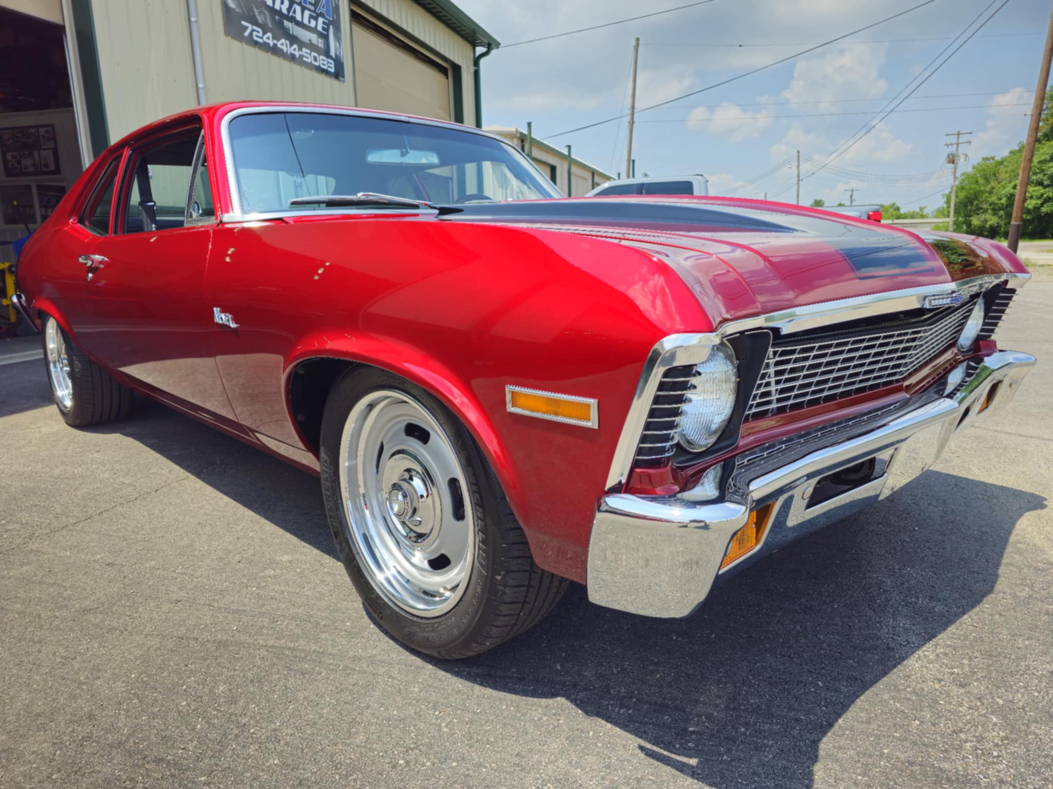 1970 Chevrolet Nova full restomod front three-quarter view
