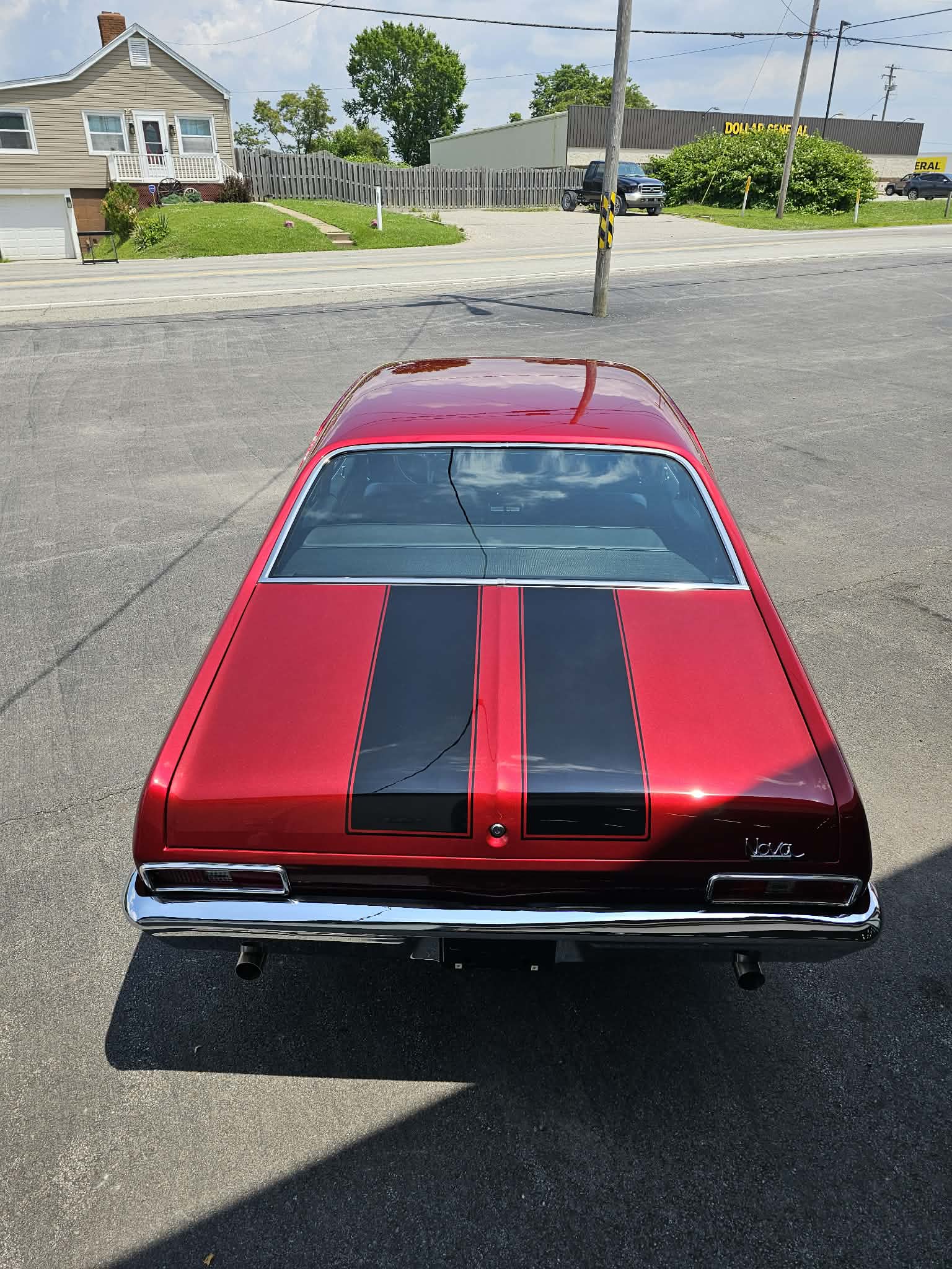 1970 Chevrolet Nova restomod roof and stripe detail