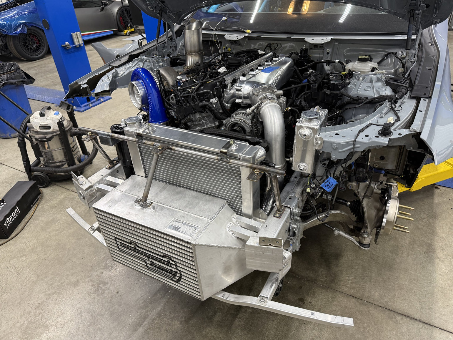 Custom front support and turbo-system fabrication on the Grade A Garage BMW M240