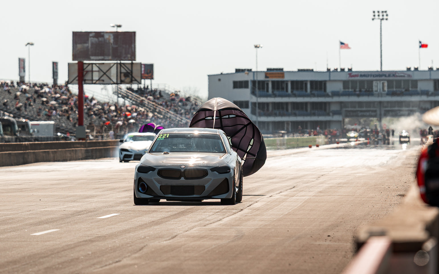 Grade A Garage BMW M240 during its record-setting drag-strip run
