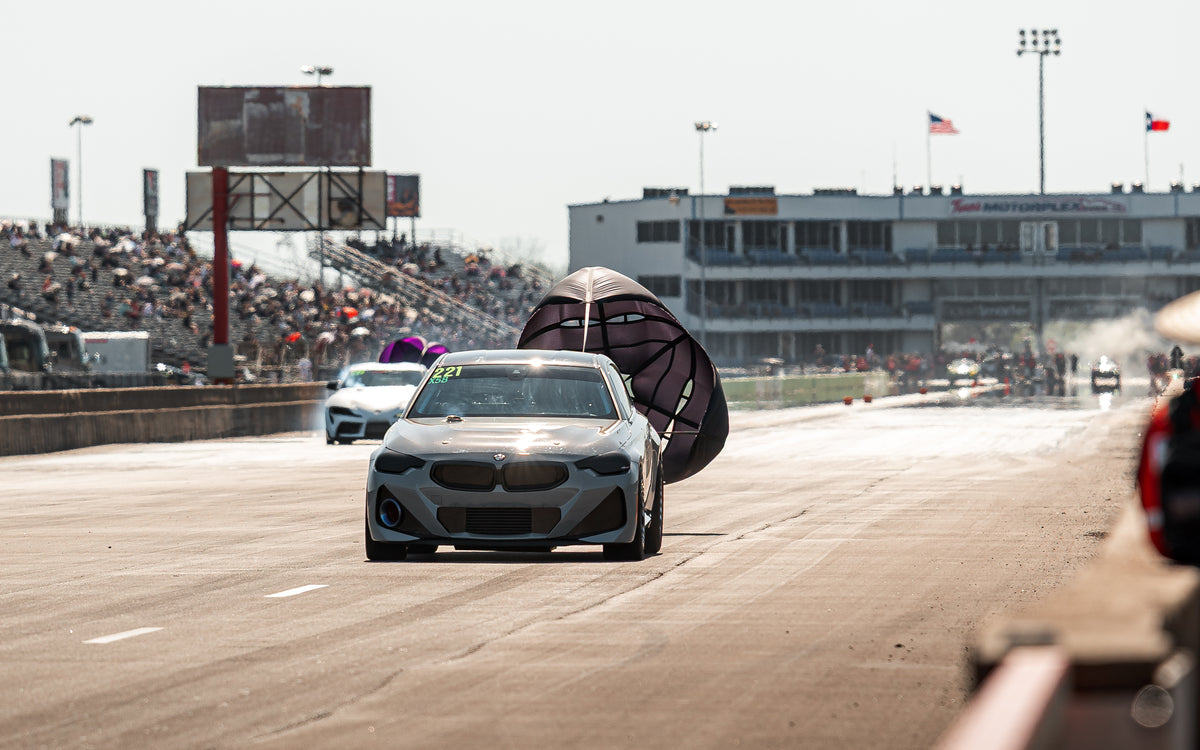Grade A Garage BMW M240 during its record-setting drag-strip run