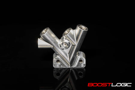Boost Logic billet oil distribution block for Nissan R35 GTR