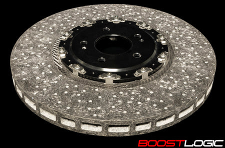 Boost Logic carbon ceramic front rotor and hat assembly