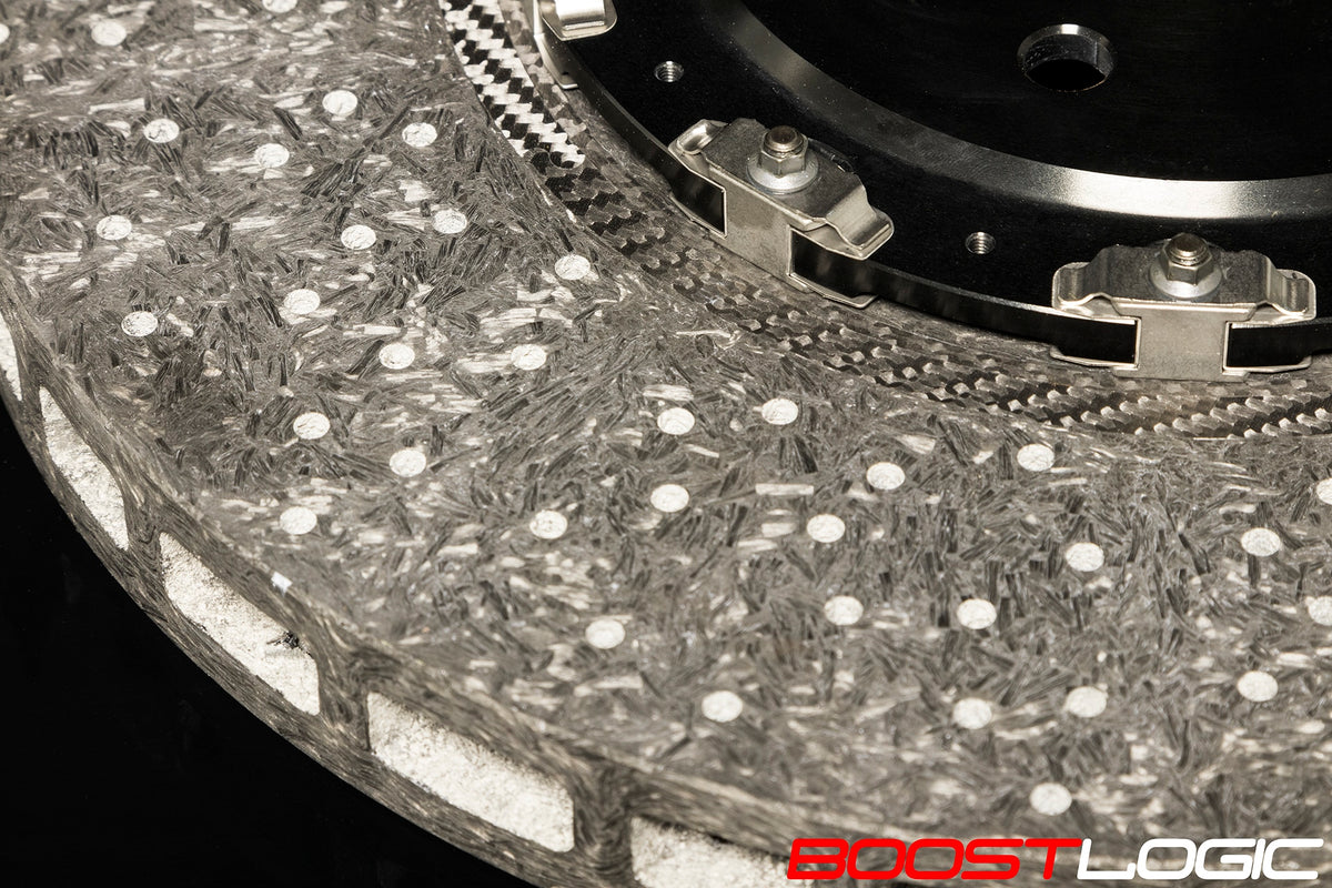 Boost Logic carbon ceramic front brake rotor detail