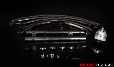 Boost Logic billet fuel rail kit with Weldon regulator for Nissan R35 GTR
