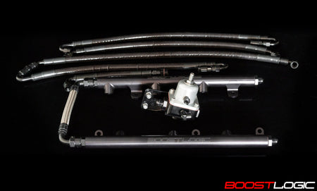 Boost Logic fuel rail kit Weldon fuel pressure regulator detail