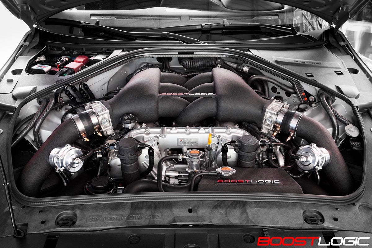 Boost Logic fuel rail kit installed on R35 GTR engine