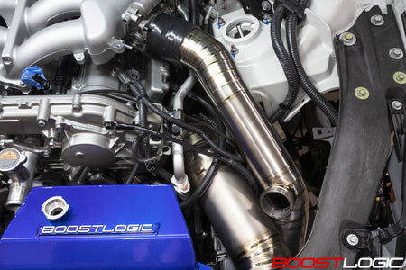 Boost Logic Titanium Upper Intercooler Pipes blued