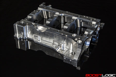 Boost Logic billet aluminum girdle machined detail view