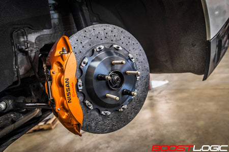 Boost Logic carbon ceramic street strip brake kit for the Nissan R35 GTR