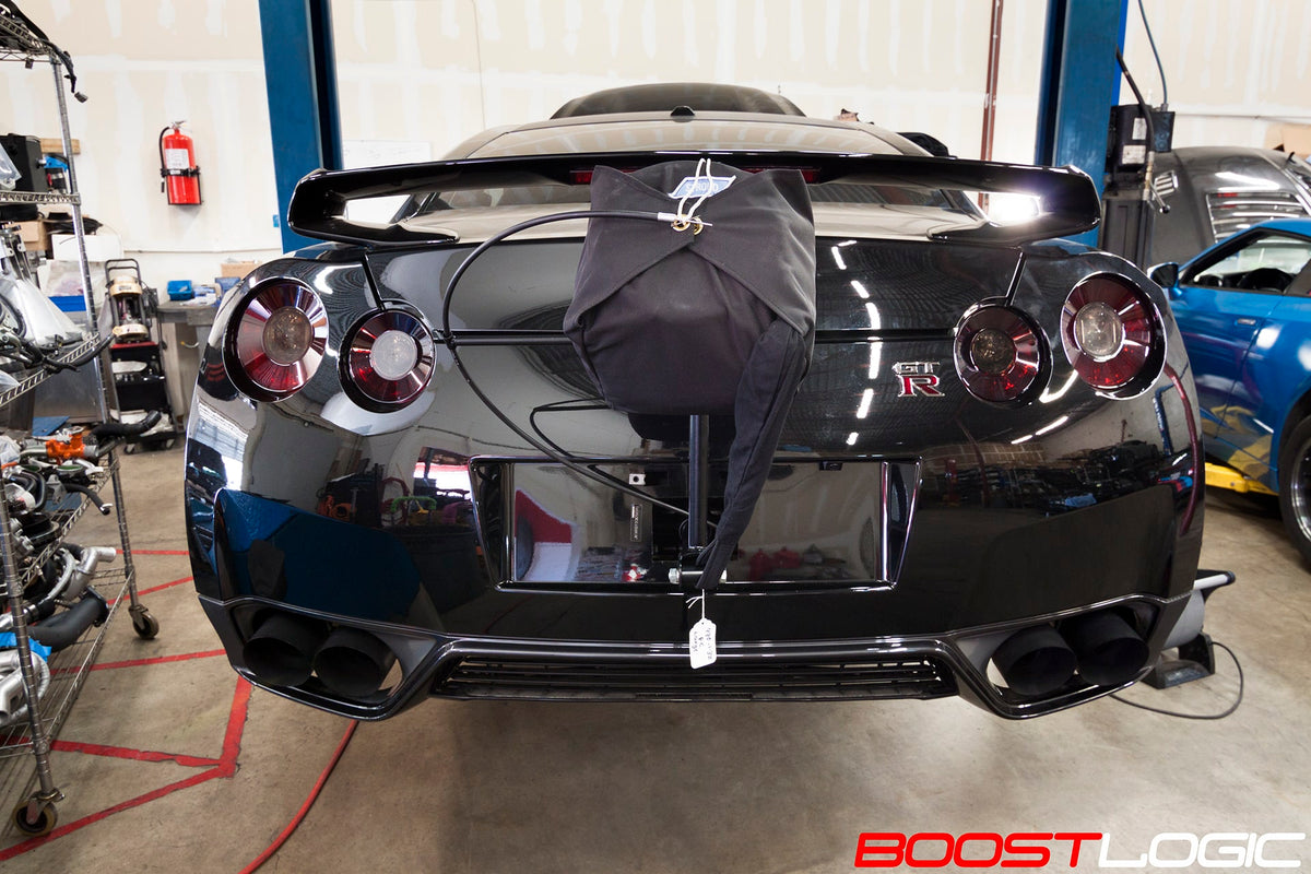 Boost Logic R35 GTR parachute kit installed view