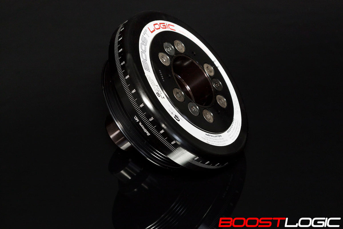 Boost Logic VR38 crank pulley damper ring detail