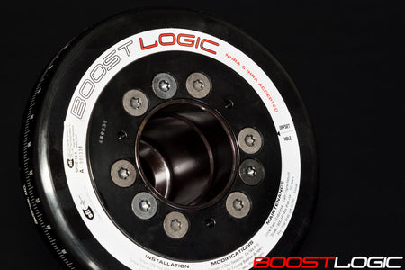 Boost Logic crank pulley with 360 degree laser engraved timing marks