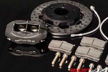Boost Logic drag racing brake rotor and caliper assembly