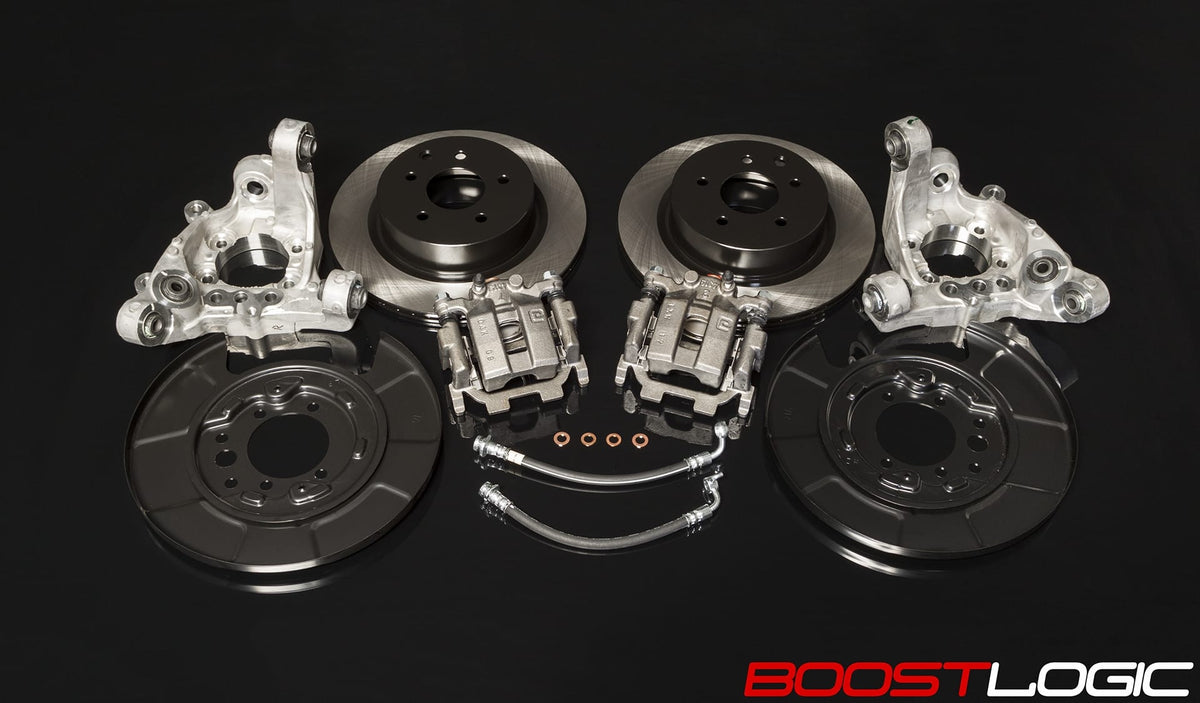 Boost Logic street rear brake conversion kit for the Nissan R35 GTR