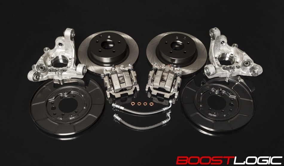 Boost Logic street rear brake conversion kit for the Nissan R35 GTR