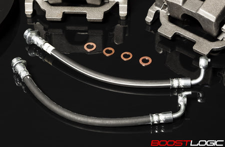 Boost Logic rear brake conversion assembly close-up