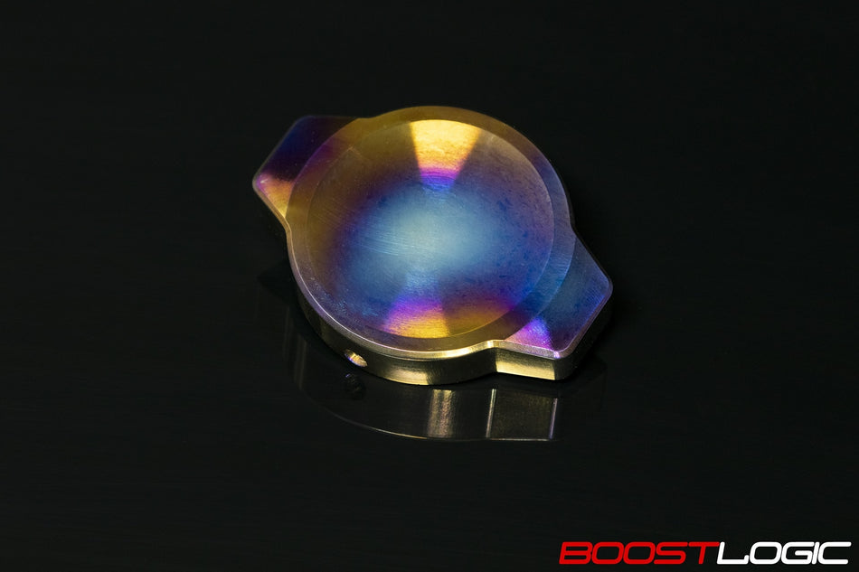 Titanium Works Grade 5 titanium radiator cap for Nissan R35 GTR