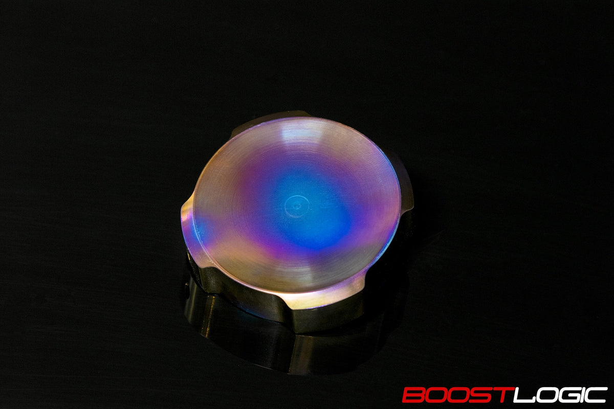 Titanium Works Grade 5 titanium power steering cap for Nissan R35 GTR