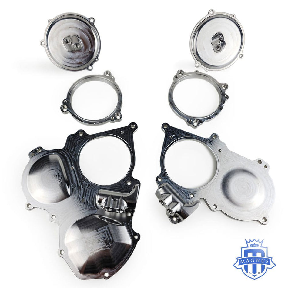 Magnus billet left and right VVT timing cam covers for Nissan R35 GTR VR38