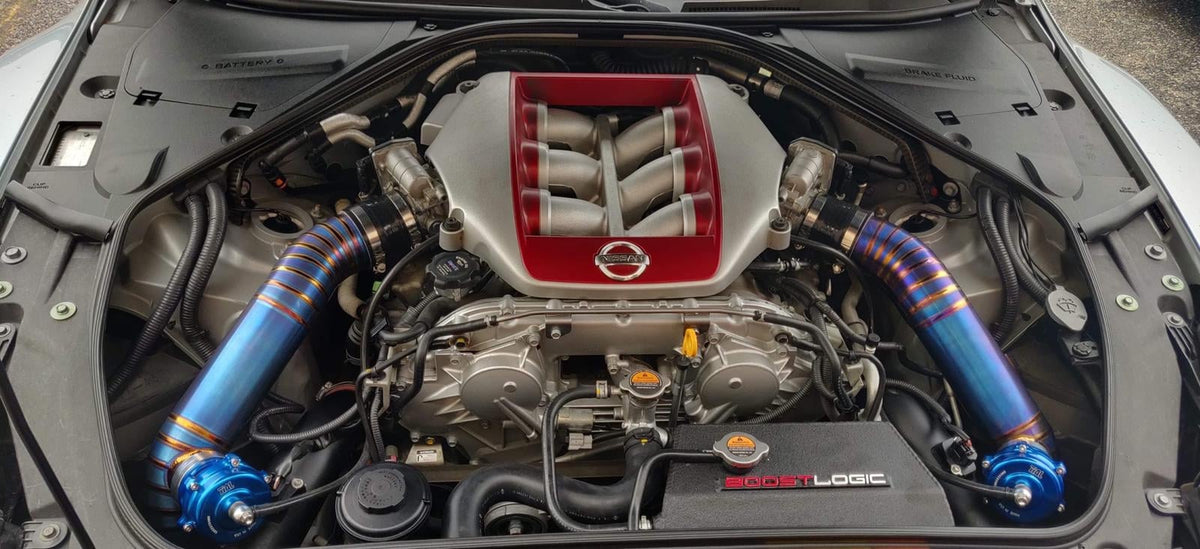 Boost Logic Titanium Upper Intercooler Pipes installed